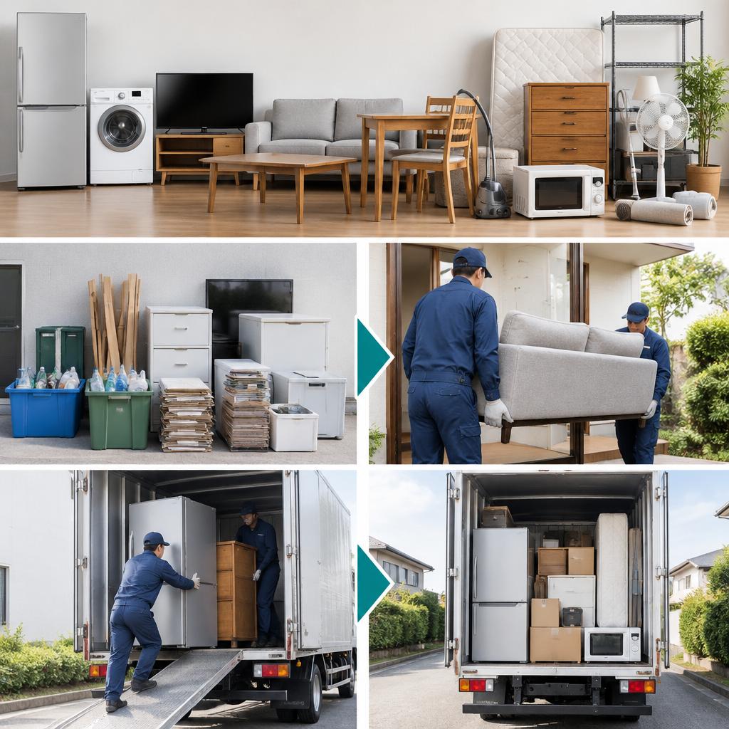 大型品も一括引取。仕分けから搬出までスムーズに